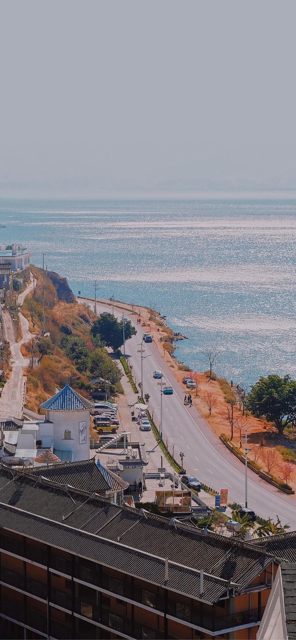 海岸边的公路美景 海岸边的公路美景